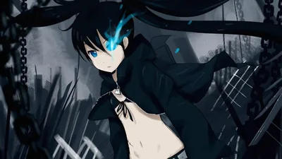 Black Rock Shooter with a Blue Flame Eye HD Wallpaper