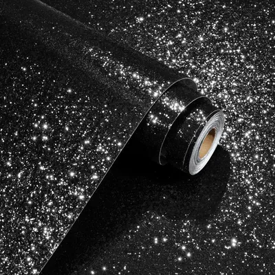 Black Textured Glitter Wallpaper
