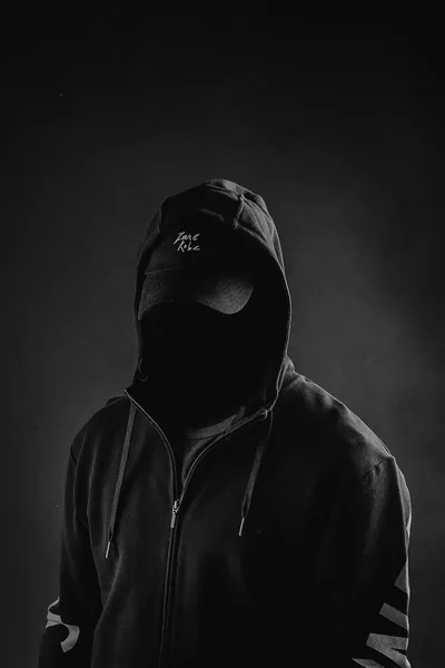 Boy in a Black Balaclava and Hoodie HD Phone Wallpaper