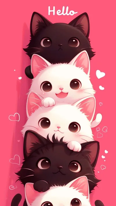 Cute wallpaper black and pink