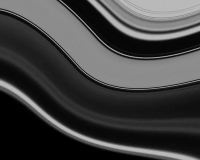 Grayscale Chrome Wave Bands HD Wallpaper