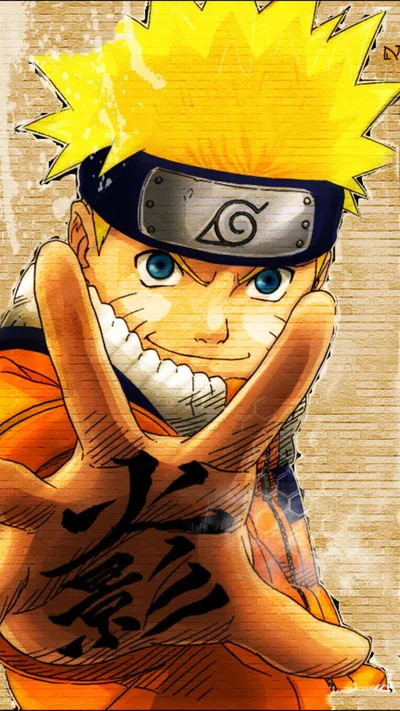 Young Naruto Making a Hand Sign HD Phone Wallpaper