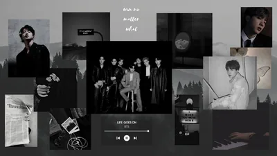 BTS Black PC Aesthetic Wallpapers