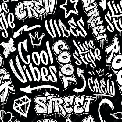 Black And White Graffiti Background