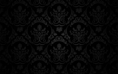 Dark Damask Repeat on Black HD Wallpaper