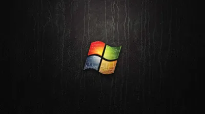 Windows Logo on Scratched Wood HD Wallpaper