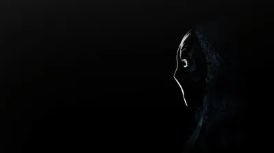 Desktop wallpaper Dark, Anonymous, Mask, Profile 4K for PC