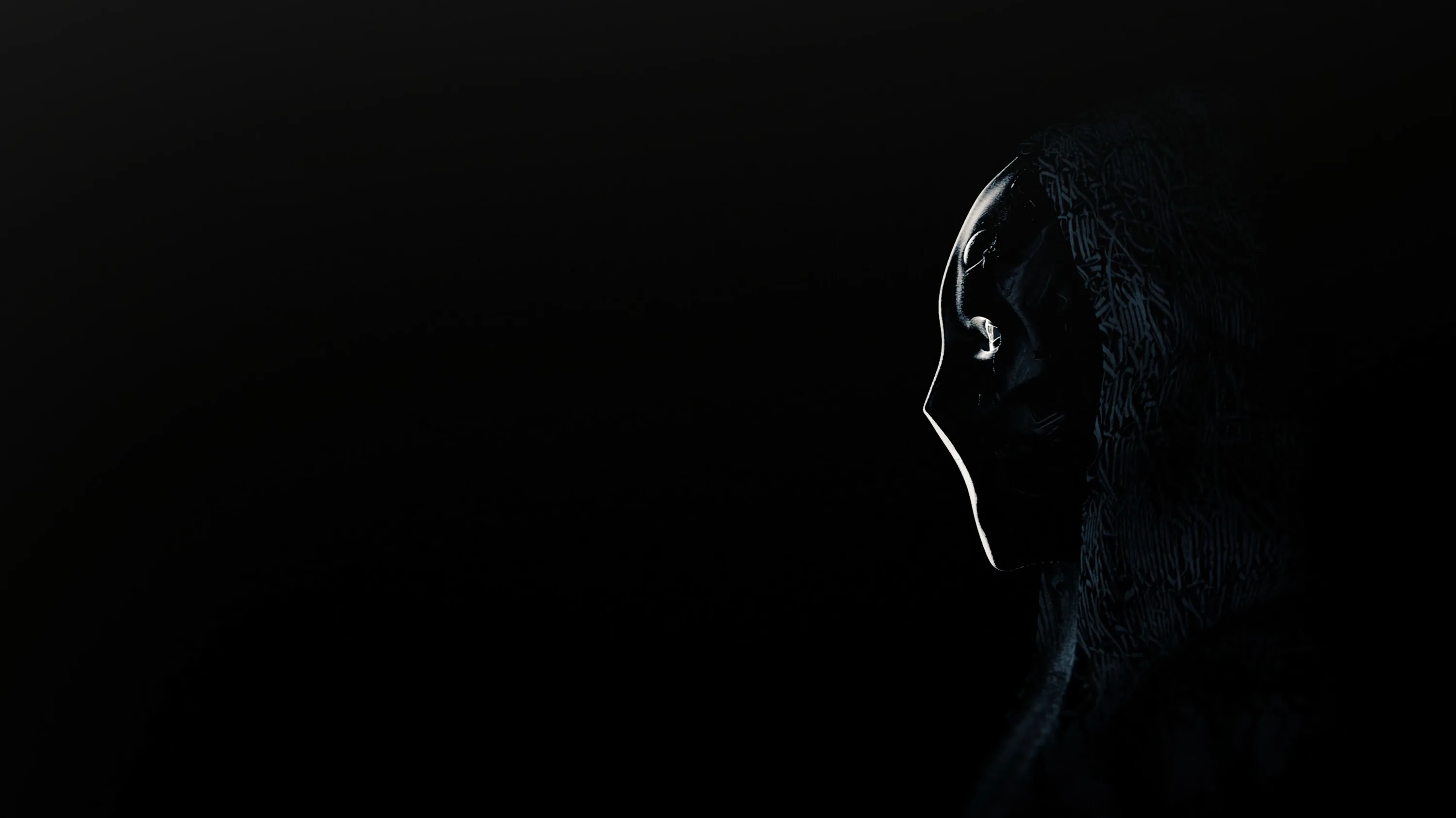 Desktop wallpaper Dark, Anonymous, Mask, Profile 4K for PC