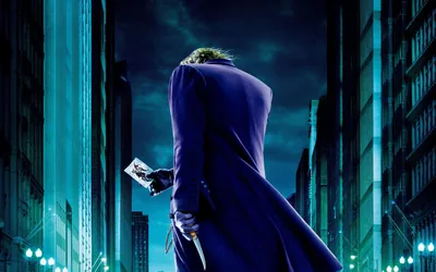 Back View Joker Holding a Knife HD Wallpaper