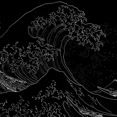 Live wallpaper Black and White Japanese on VSThemes
