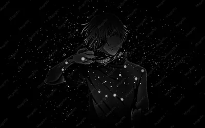 Anime Boy with Headphones in Falling Snow HD Wallpaper