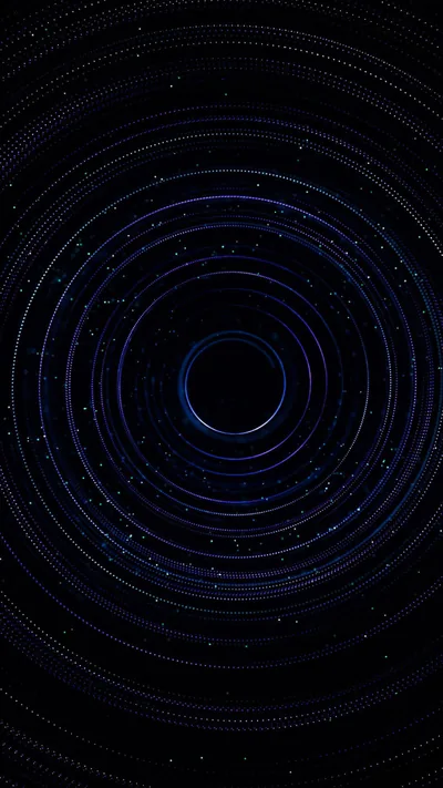 Blue Particle Rings HD Phone Wallpaper