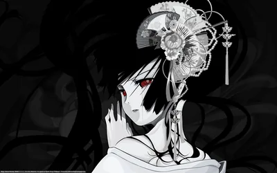 Anime Girl with an Ornate Hair Ornament HD Wallpaper