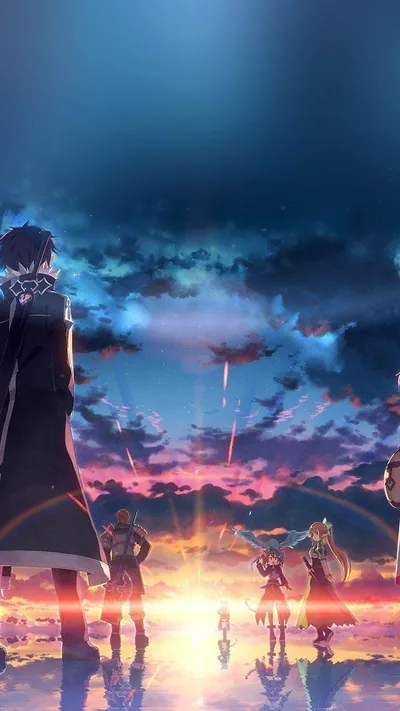Adventurers Before a Sunset Horizon HD Phone Wallpaper