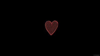 Red Heart In Black Background HD Black Aesthetic Wallpapers
