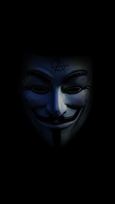 Anonymous Wallpaper 4K, Dark background, Mask, AMOLED