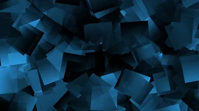 Scattered Blue Cubes on a Dark Field HD Wallpaper