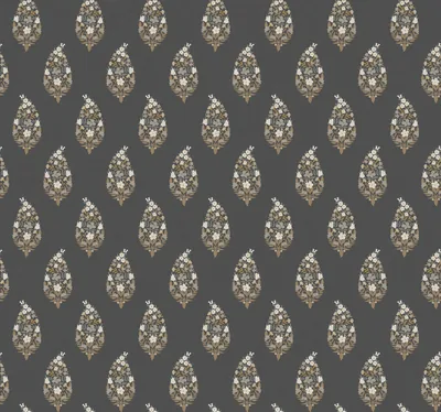 Paisley Wallpaper Black