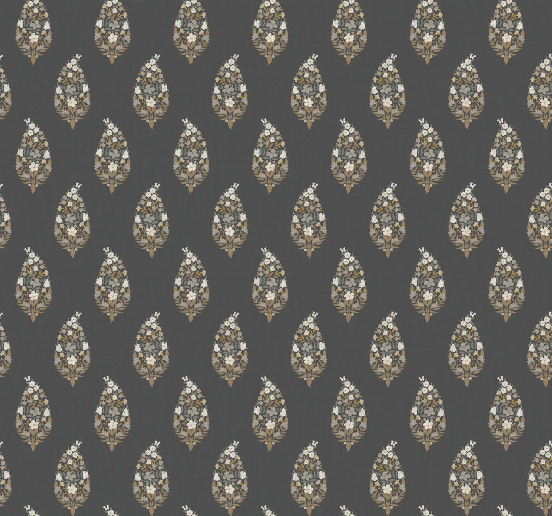 Paisley Wallpaper Black