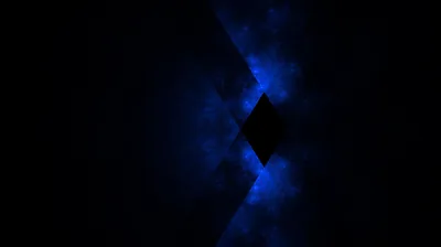 Black Diamond in a Blue Nebula HD Wallpaper