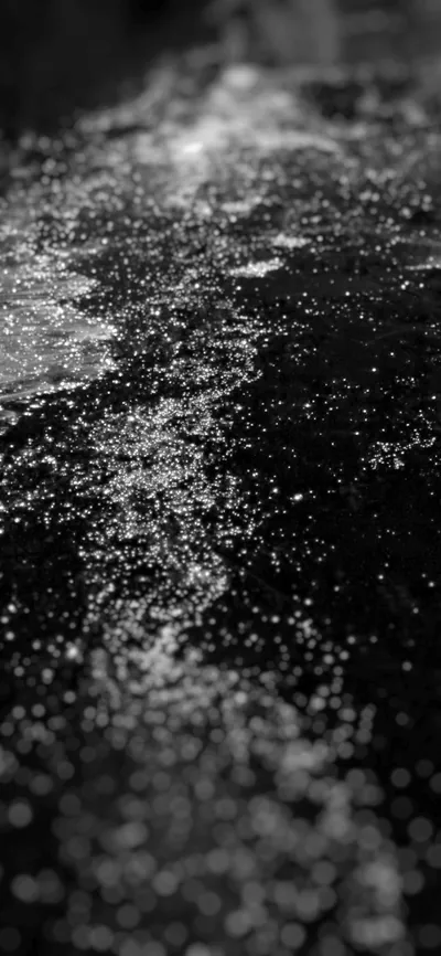 Silver Glitter on Black Close-Up HD Phone Wallpaper