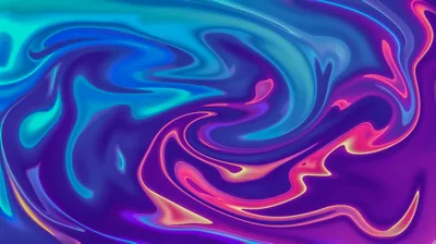 Marbled Swirl in Teal and Magenta HD Wallpaper