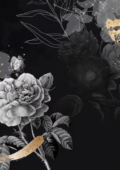 Black Flower Aesthetic Wallpaper