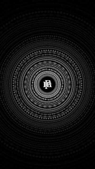 Circular Dotted Pattern in Black HD Phone Wallpaper