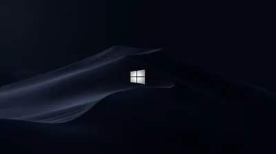 Silky Blue Dunes with a Windows Logo HD Wallpaper