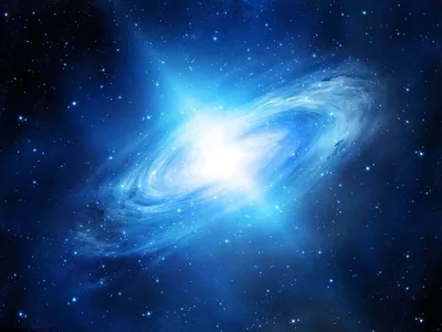 Dark Blue Space Wallpaper