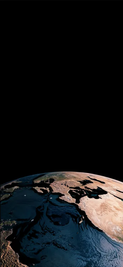 Earth Horizon on Black for iPhone HD Wallpaper