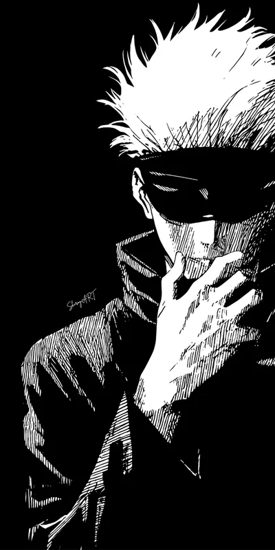 Gojo satoru wallpaper black