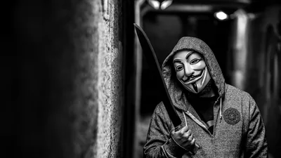 Anonymus Hacker With Knife Dark Background HD Hacker Wallpapers