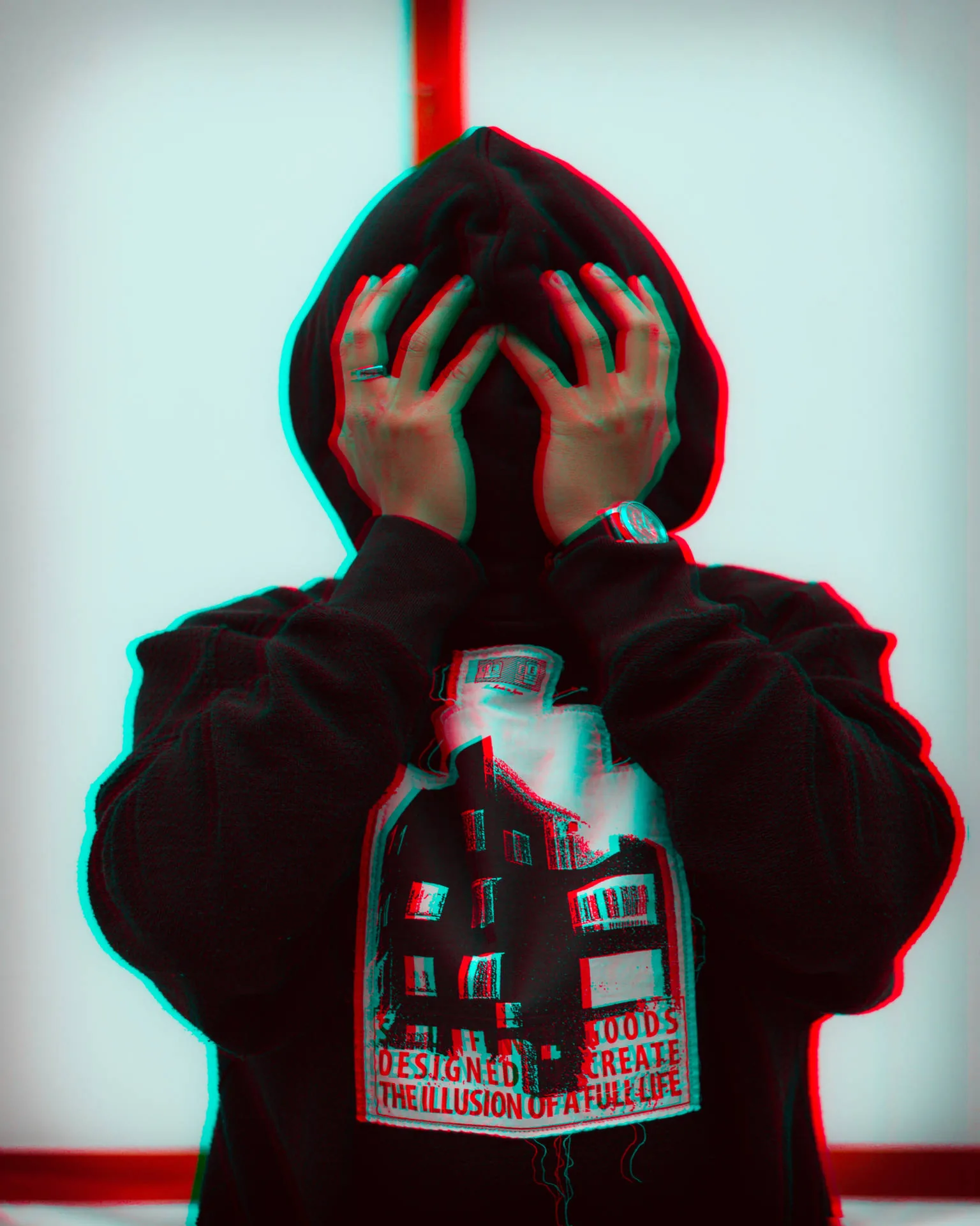 PFP Aesthetic Boy In Black Hoodie Wallpaper