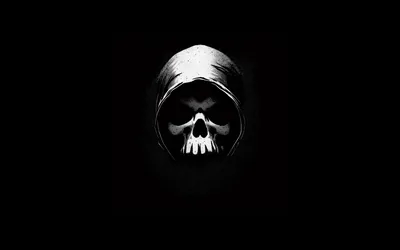 Hooded Skull in Deep Shadow HD Wallpaper
