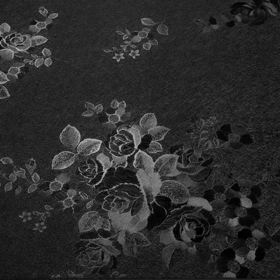 VEELIKE Black Wallpaper Peel and Stick Matte Textured Flower Wallpaper for Bedroom Bath