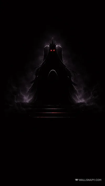 Imu silhouette dark red aura 4k amoled black screen mobile wallpaper