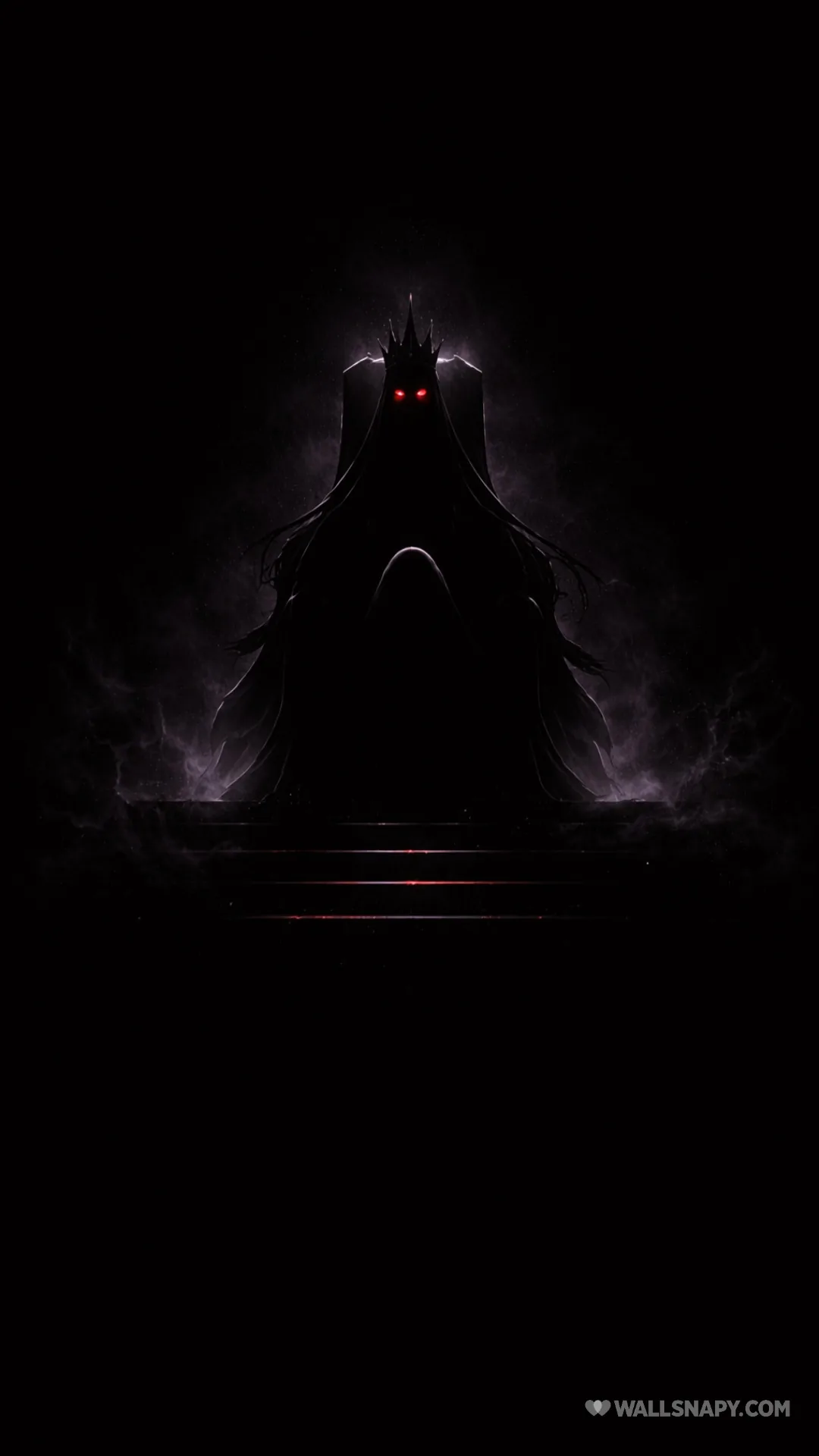 Imu silhouette dark red aura 4k amoled black screen mobile wallpaper