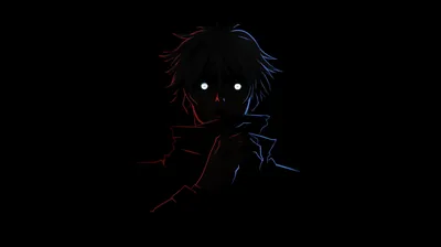 Glowing White Eyes on Black HD Wallpaper