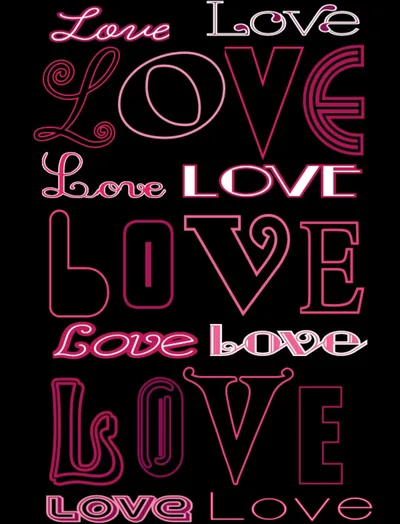 Love Wallpaper in Pink and Black