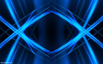 Neon Blue Light Beams Crossing HD Wallpaper