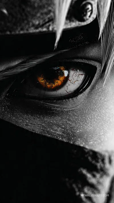 Naruto uzumaki glowing eye amoled black anime wallpaper