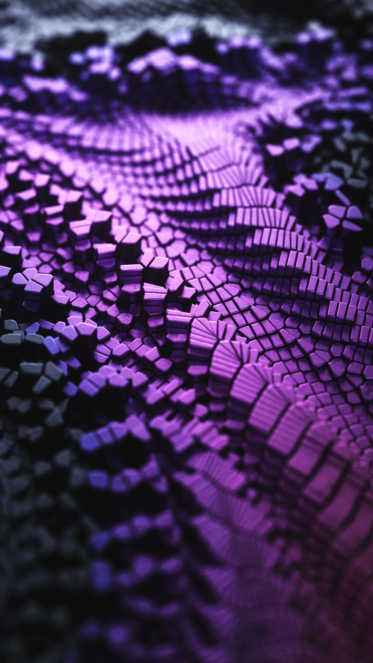 3D Black Purple Macro Surface Abstraction 4K HD Abstract Wallpapers