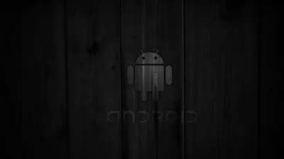 Black Android Logo In Wood Wallpaper