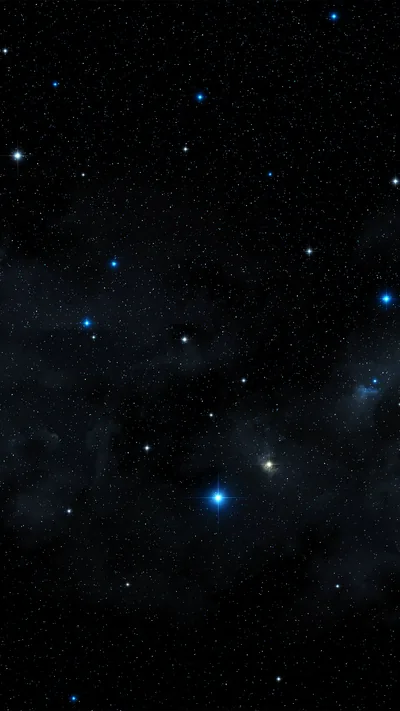 Blue Stars Over a Dark Nebula HD Phone Wallpaper