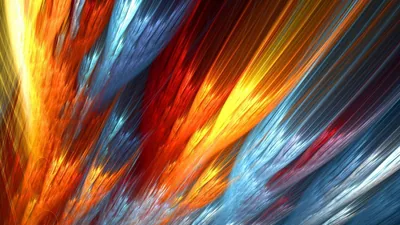 Fire and Ice Fractal Streaks HD Wallpaper