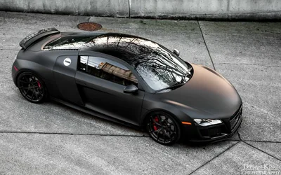 HD Wallpaper Sleek Audi R8 in Matte Black