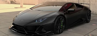 Black lamborghini huracan evo 4K wallpaper