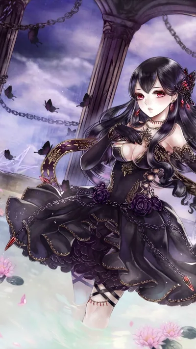 Anime Goth Black Wallpaper and Background