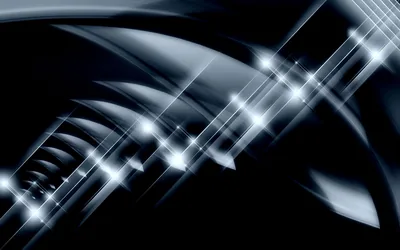 Blue White Light Streaks Over Dark Curves HD Wallpaper